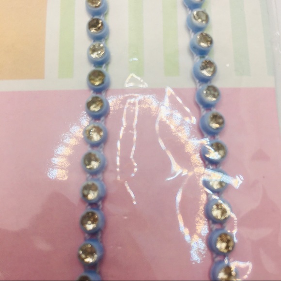 TRANSPARENT BRA STRAPS WITH CRYSTALS IN LIGHT BLUE - Picture 2 of 15
